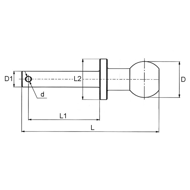Rotule Droite AXE Lisse L98MM Boule 50MM référence fournisseur 31120506